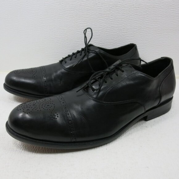 Cole Haan Medallion Cap Toe Leather Dress Oxfords Men's Footwear Dress Shoes 12 - Picture 1 of 6